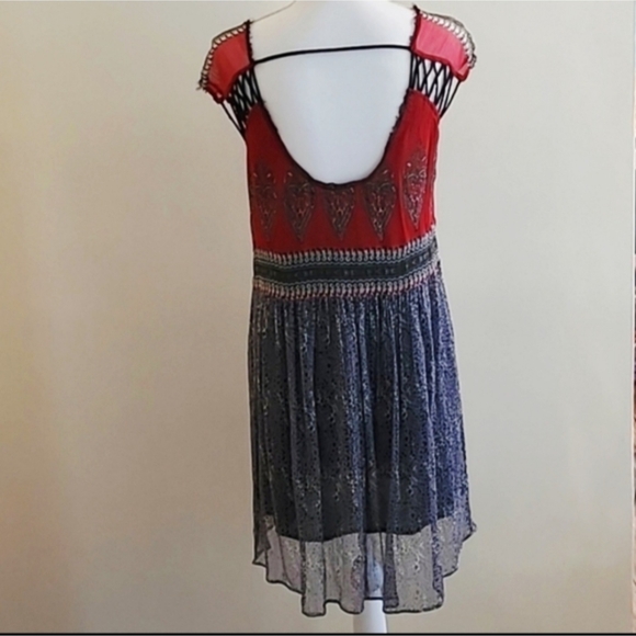 Free People Flaming Hearts Paisley Boho dress Size S - Picture 16 of 16